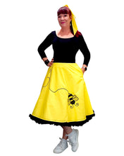 Load image into Gallery viewer, Bee Vintage Retro Skirt in Yellow
