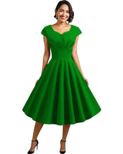 Load image into Gallery viewer, Sweetheart Neckline Vintage Inspired 50s 60s Dress
