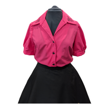 Load image into Gallery viewer, Hot Pink Classic Retro Blouse
