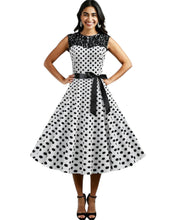 Load image into Gallery viewer, Lace and Polka Dot Vintage Dress, choose from 5 Colours
