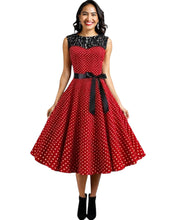 Load image into Gallery viewer, Lace and Polka Dot Vintage Dress, choose from 5 Colours
