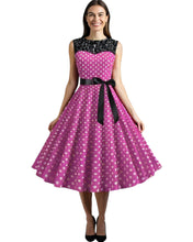 Load image into Gallery viewer, Lace and Polka Dot Vintage Dress, choose from 5 Colours
