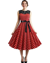 Load image into Gallery viewer, Lace and Polka Dot Vintage Dress, choose from 5 Colours
