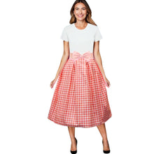 Load image into Gallery viewer, Barbie Inspired Pink and White Gingham Skirt
