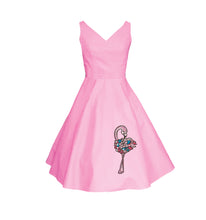 Load image into Gallery viewer, Flamingo V Neck Dress
