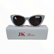 Load image into Gallery viewer, White Polka Dot Sunglasses
