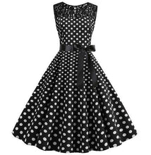 Load image into Gallery viewer, Lace and Polka Dot Vintage Dress, choose from 5 Colours
